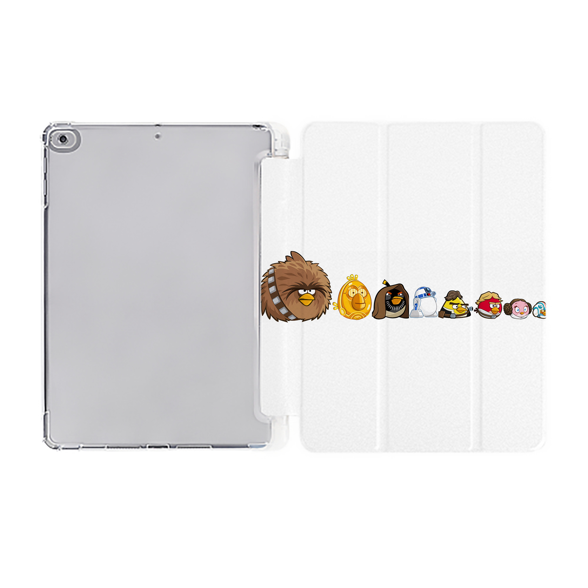 （画像用） Angry Birds アングリーバード IPad ケース ペン収納付き 三つ折りスタンド PUレザー×シリコン 対応機種9.5/10.5/10.9インチ